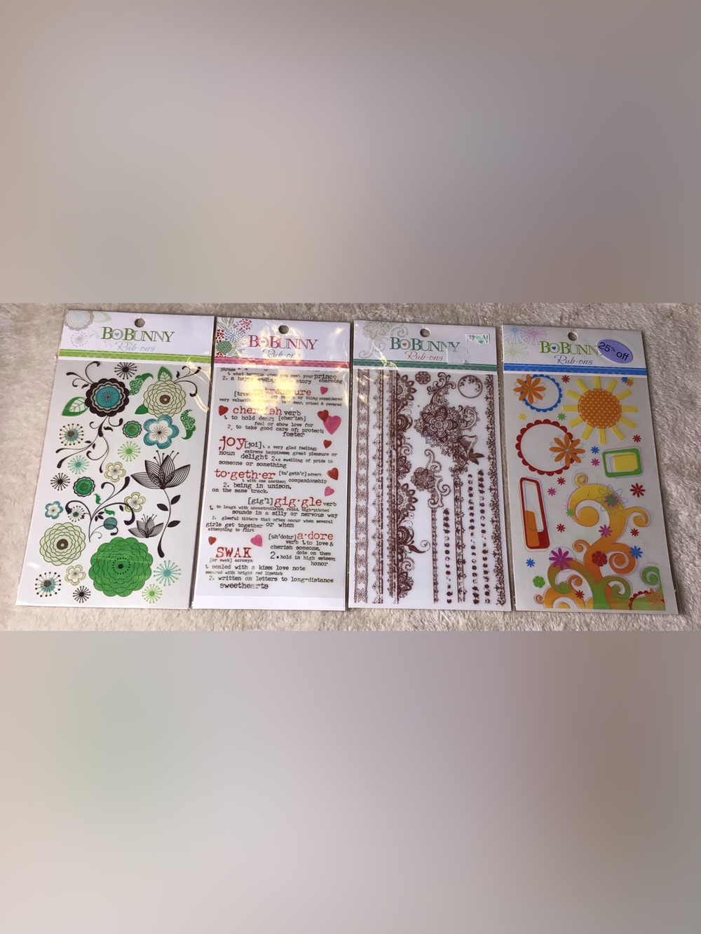 Rub-On Transfer sheets
